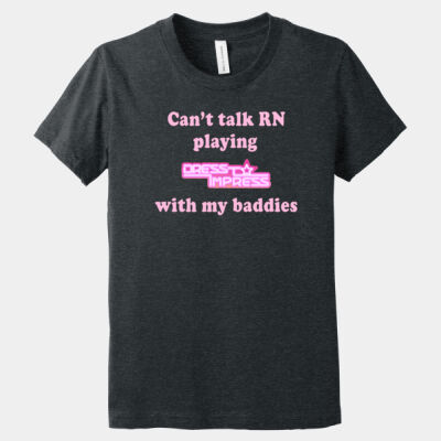 Can't Talk Right Now - Youth Heather CVC Tee Thumbnail