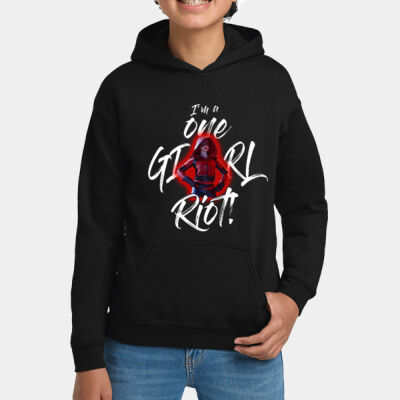 One Girl Riot - Youth Heavy Blend Hooded Sweatshirt Thumbnail